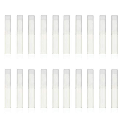 20 PCS Tubo De Bálsamo Labial De Bricolaje Tubo De Lápiz Labial Vacío De Plástico Envase De Bálsamo Labial con Tapa Tubos De Bálsamo Labial Vacíos par