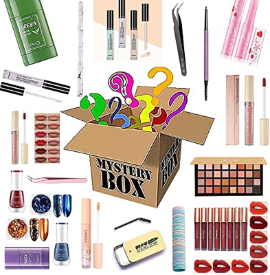 Mystery Box, Lucky Cosmetic Mysteries Box Lápiz labial, rubor y otros productos son un buen regalo. ¡Nada imposible! Lujoso, económico, muchos estilos