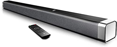 Barra de Sonido 2.0 Channel 110 dB, Altavoz Bluetooth de 37 Pulgadas con Graves Integrados, DSP para TV (con AUX, USB, Conexión Optica), Cine en Casa 