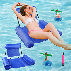 Xnuoyo Hamaca Flotante Flotadores Piscina Agua Silla Inflable de Flotación Hamaca de Agua Cama Flotante de Agua con Portavasos Flotante, para Fiesta e precio