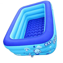 Kacniohen Bañera para bebés Inflable-Piscina Inflable para niños con Rectangular Blow Cuenca del Patio Trasero de mi niña Bañera 150x100x50cm características