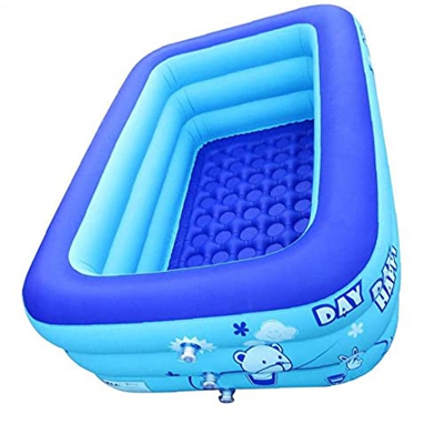 Kacniohen Bañera para bebés Inflable-Piscina Inflable para niños con Rectangular Blow Cuenca del Patio Trasero de mi niña Bañera 150x100x50cm