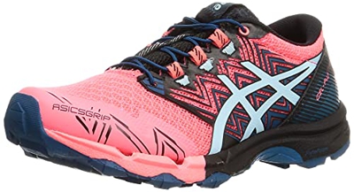 ASICS Gel-Fujitrabuco Sky, Zapatillas de Running Mujer, Blazing Coral Clear Blue, 39.5 EU