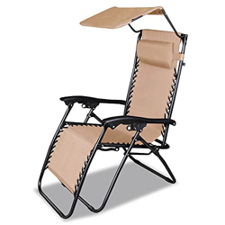 Qdreclod Tumbona Plegable Terraza con Parasol, Tumbonas Jardin Exterior, Tumbona Playa Plegable, 250kg de Capacidad de Carga, Tumbona para Piscina Ext en oferta