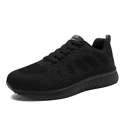 Zapatillas Deportivas Mujer Bambas Ligero Mujer Calzado Deportivo Tenis Mujer Zapatos para Correr Mujer Negro Completo,38 EU