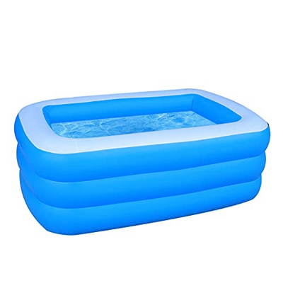 Piscina Inflable 150 x 110 x 50cm Piscina Rectangular para Niños Pequeños, Niños, Familia, sobre el Suelo, Patio Trasero, al Aire Libre, Fiesta al Air