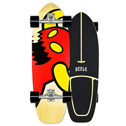 WRISCG Carving Skateboard Surfskate Cruiser Boards, Monopatín Surf simulado CX4, 78×24cm Arce Tablero Completa, Rodamientos de Bolas ABEC-11, para Ado características