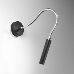 Lámpara de pared Flexa con brazo flexible, negro precio