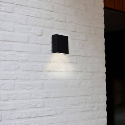 Aplique LED para exterior Gemini XF, negro mate