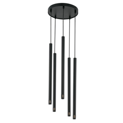Lámpara colgante Sopel Laser, 5 luces, negro precio