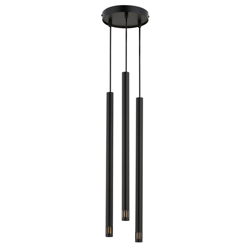 Lámpara colgante Sopel Laser, 3 luces, negro precio