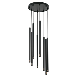 Lámpara colgante Sopel Laser, 8 luces, negro precio