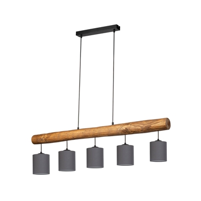 Colgante Furesta teñido pantalla antracita 5 luces