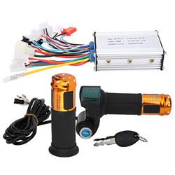 Alomejor Controlador sin escobillas Mango del Acelerador Controlador de Bicicleta eléctrica Pantalla Digital Mango del Acelerador Empuñadura con Bloqu en oferta