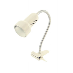 Lámpara de pinza Lolek brazo largo flexible blanco en oferta