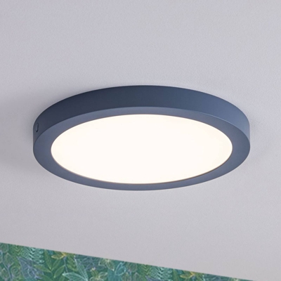 Paulmann panel LED Abia, redondo Ø 30cm, azul gris