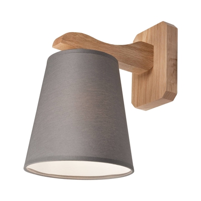 Lámpara de pared Hora, roble/gris