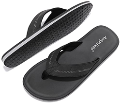 ARRIGO BELLO Chanclas Hombre Flip Flops Verano Playa Piscina Sandalias Al Aire Libre Vacaciones Ducha Gimnasio Cómodo Zapatos Talla 40-46 (Negro Oscur en oferta
