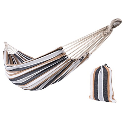SUNNY GUARD Hamaca Doble brasileña para 2 Personas Hamaca de Tela de algodón con Bolsa de Transporte para Patio, Porche, jardín, Patio Trasero, Uso en