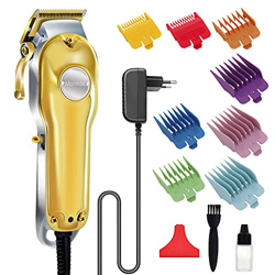 Monlida Cortapelos Hombre con Cable, Máquina de Cortar Pelo Profesional Recargable, Recortadora Eléctrica para Hombres Motor Silencioso, Dorado características