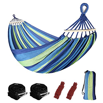 Sooair Hamaca, 250x150CM 300KG de Capacidad Carga Secado Hamaca Ultraligera, Hamaca Colgante para Interior Exterior Patio Beach Senderismo con Mosquet