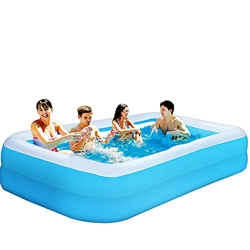 Piscina hinchable rectangular para jardín, balcón, para niños, niñas, fácil de montar, azul (181 x 141 x 46 cm) características