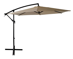 KitGarden - Parasol Excéntrico UPF+50, 300Øx260cm, Beige, Roma en oferta