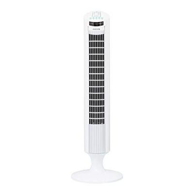 IKOHS EMPIREWIND RC - Ventilador Torre Oscilante Ultrasilencioso, Movimiento Oscilante, 3 velocidades, con Mando a Distancia, 50 W, Diseño de Vanguard