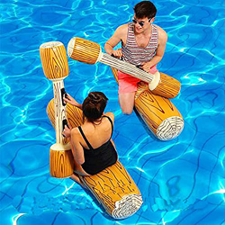 Faffooz Juego de Troncos Inflables de Batalla Flotante, Inflable Flotante Juguetes de Fila, Flotador Inflable Juguete Acuático, Deportes Acuáticos Jug en oferta