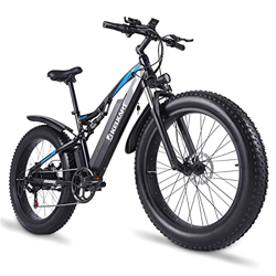 KELKART Bicicleta Eléctrica 48V 1000W para Adultos Bicicleta de Montaña con Neumáticos Gordos con Sistema de Freno Hidráulico Delantero Trasero Xod en oferta