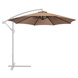DASNTERED Sombrilla de Patio con compensación, 8 Varillas, sombrilla de Repuesto para Patio Trasero, Parasol Anti UV Junto a la Piscina para Patio, Pa precio