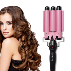 Rizador de pelo profesional de cerámica con control de temperatura y 3 tubos digitales ajustables hasta 230 °C (32 mm) en oferta