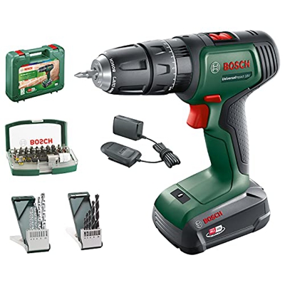 Bosch Home and Garden 06039D4109 Bosch Martillo taladrador UniversalImpact 18V (1 batería, Sistema de 18 V, en Maletín) – Amazon Edición, 18 V