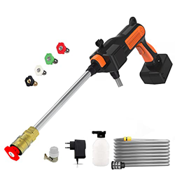 hidrolimpiadora de alta,Lavadora a presión móvil FILOWA, de autos lavado, manguera de alta presión de 6 m, 4000mah Batería de energía en oferta