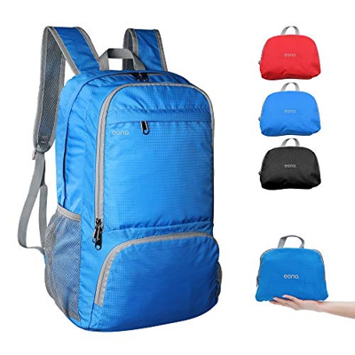 Amazon Brand - Eono - Mochila Plegable Ligera, Mochilas Pequeñas para Hombre Mujer, Mochilas Compacta para Viajar Senderismo