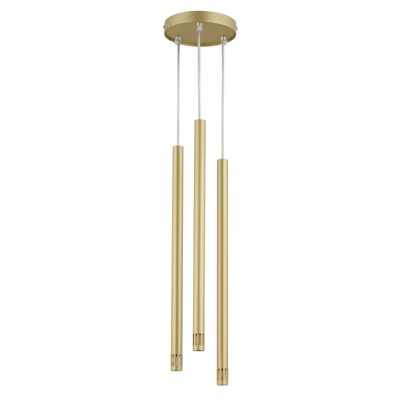 Lámpara colgante Sopel Laser, 3 luces, oro