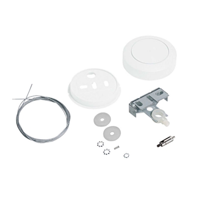 Siteco Vega de 1 cable, dosel blanco redondo