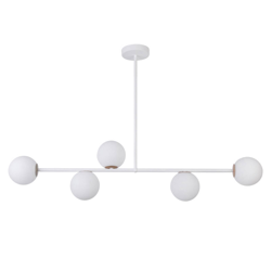 Lámpara colgante Gama 5, 5 luces, blanca características