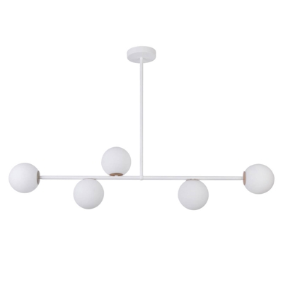 Lámpara colgante Gama 5, 5 luces, blanca