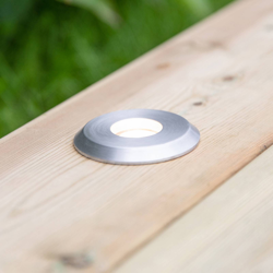 Garden 24 foco LED, plata, luz arriba, 0,8W en oferta