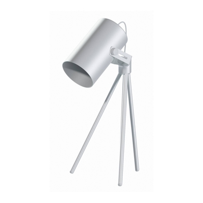 Lámpara de mesa La Tuba 450 trípode, foco, blanco