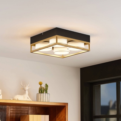 Lindby Bymera plafón LED angular, 4 luces