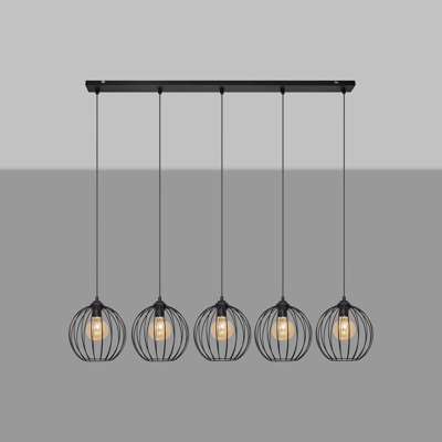 Lámpara colgante Cumera en forma larga, 5 luces