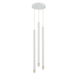 Lámpara colgante Sopel Laser, 3 luces, blanco en oferta