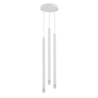 Lámpara colgante Sopel Laser, 3 luces, blanco