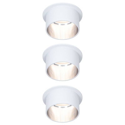 Paulmann Gil empotrado LED blanco mate/hierro 3 ud