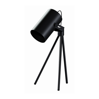 Lámpara de mesa La Tuba 450 trípode, foco, negro
