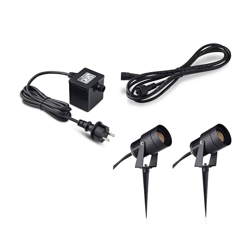 Garden 24 set inicio 2 focos transformador y cable en oferta