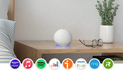 Echo Dot (4.ª generación), Blanco + Philips Hue White Pack de 2 bombillas LED inteligentes, compatible con Bluetooth y Zigbee, no se requiere controla precio