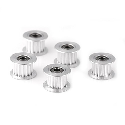 5Pcs 2GT Accesorios de Aluminio de la Impresora de Polea 3D, 3mm / 5mm de la Rueda 16/20 o sin Dientes para el Ancho de la Correa 6 mm / 10 mm(W6mm, 1
